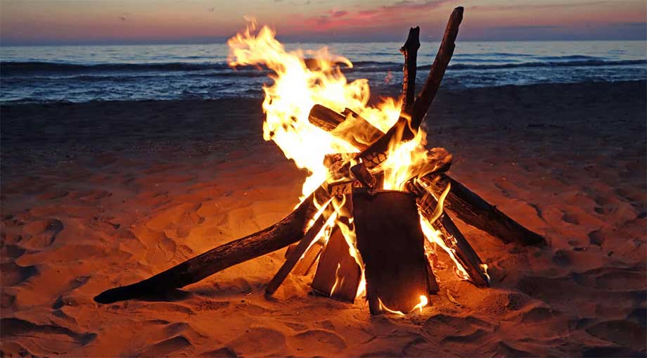 Bonfire at the beach